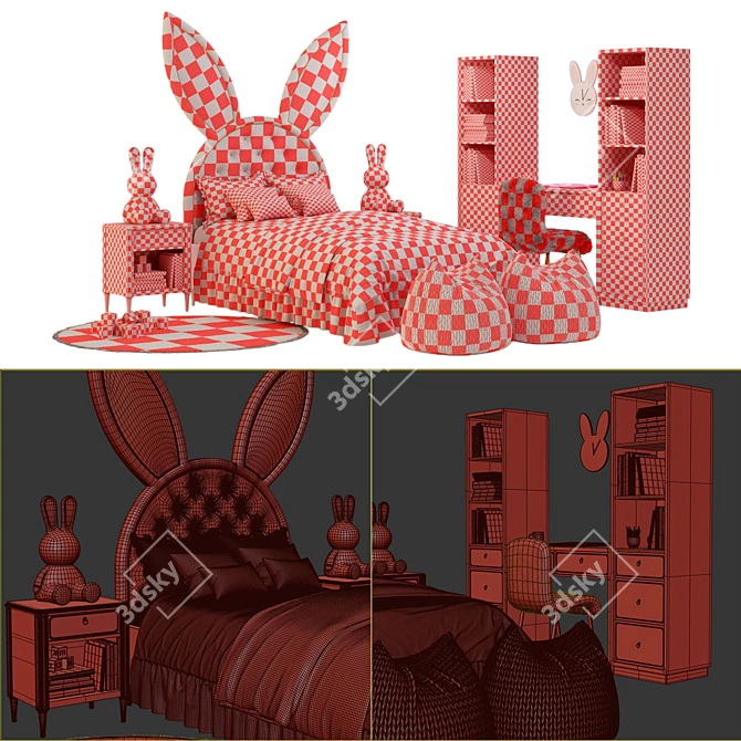 Sleek Circu Bed: High Quality Model 3D model image 7