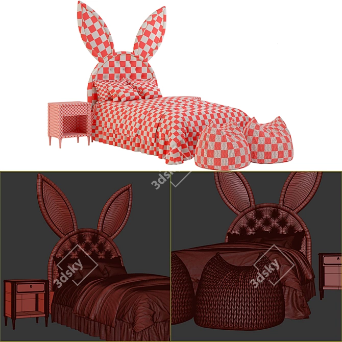 Sleek Circu Bed: High Quality Model 3D model image 12