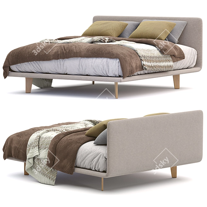 Filo Bed: A Stylish Creation by Pianca 3D model image 2