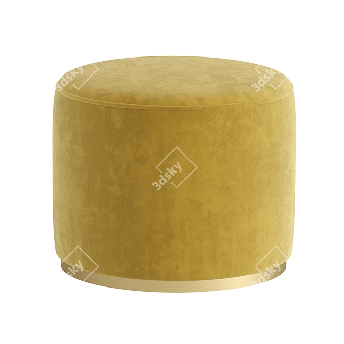 Modern Tape Pouf 3D model image 2