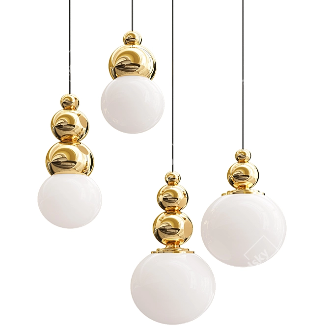 Elegant Sphere Suspension Pendant 3D model image 1