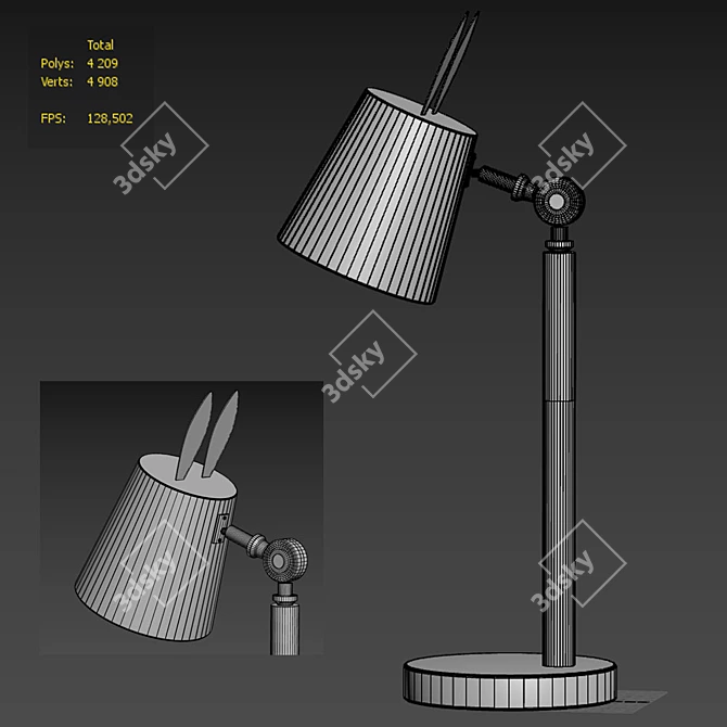 Scandi Bunny Table Lamp 3D model image 4