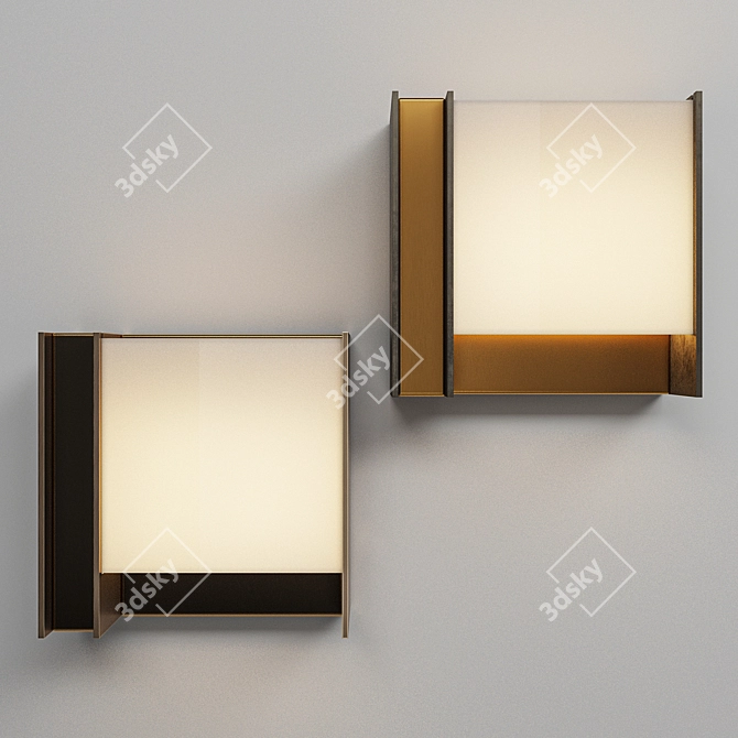 Venicem Glam Wall Lamp - Elegant Lighting Solution 3D model image 2