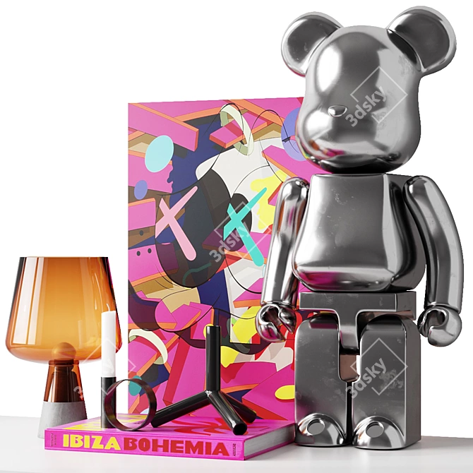 Limited Edition KAWS Figurine 3D model image 2