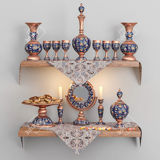 Enamel Decor Set | High-quality 3D Models 3D model image 1