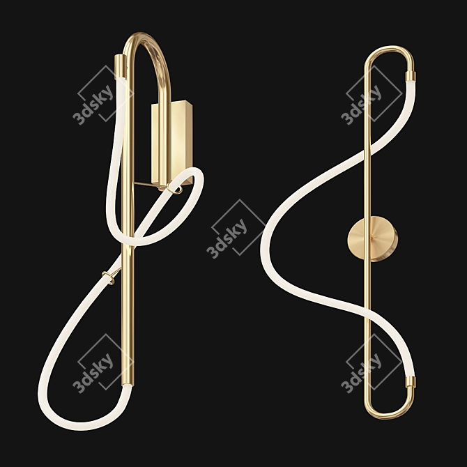 Golden Track LED Bra 3D model image 2