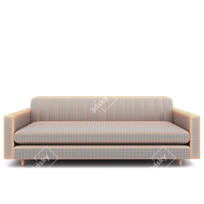 Luxurious Green Velvet Primavera Sofa 3D model image 4