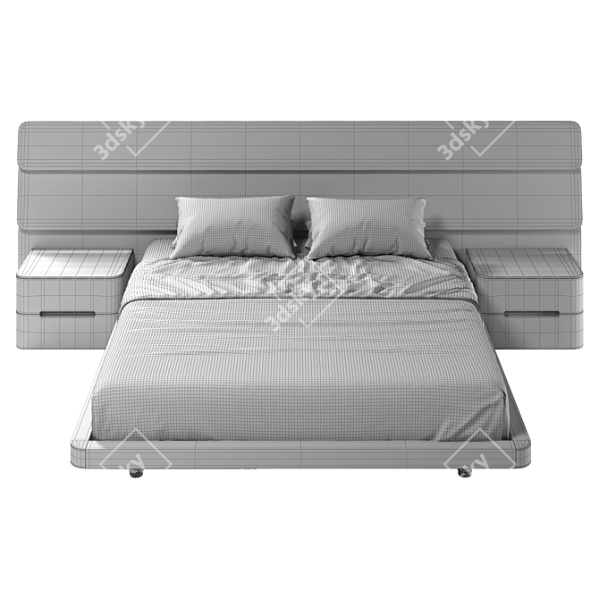Elegant DODO Bed by MOBENIA 3D model image 5