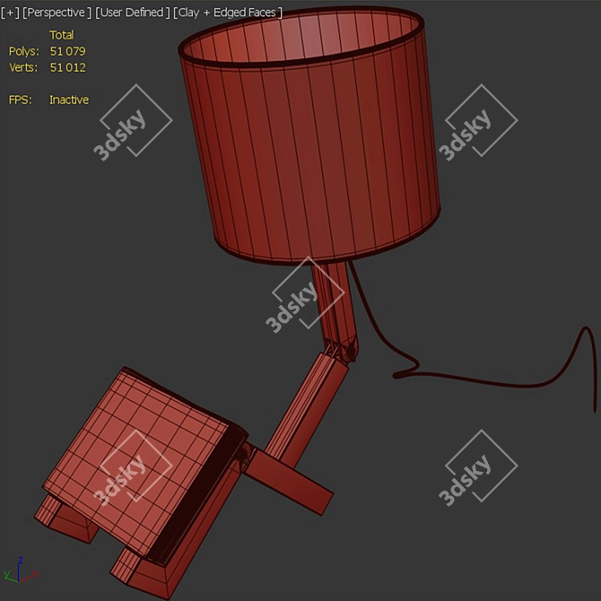 Adjustable Oscar Table Lamp 3D model image 6