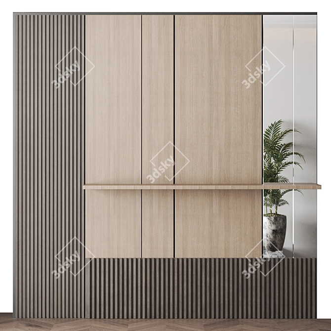 Modern Hallway Furniture Set 3D model image 1