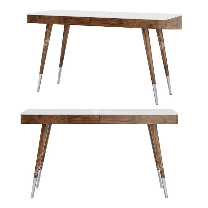 Modern Newton Desk: Stylish and Functional 3D model image 1
