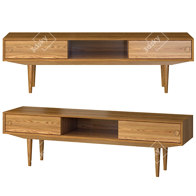 Quilda TV Stand | Stylish & Functional 3D model image 1