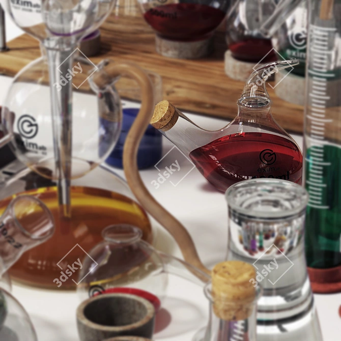 Chemistry Glassware Set | Laboratory Kit 3D model image 4