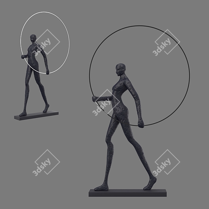 Sleek NIM GEO Designer Floor Lamp 3D model image 1