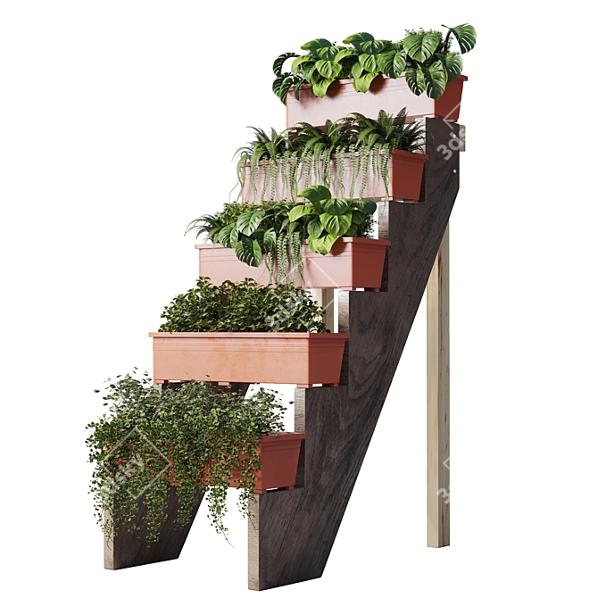 Versatile 113 Plant Stand: Stylish Garden Décor 3D model image 1