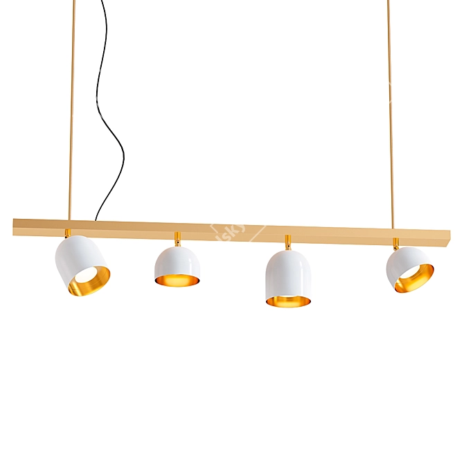 Modern Dome Suspension Light 3D model image 1