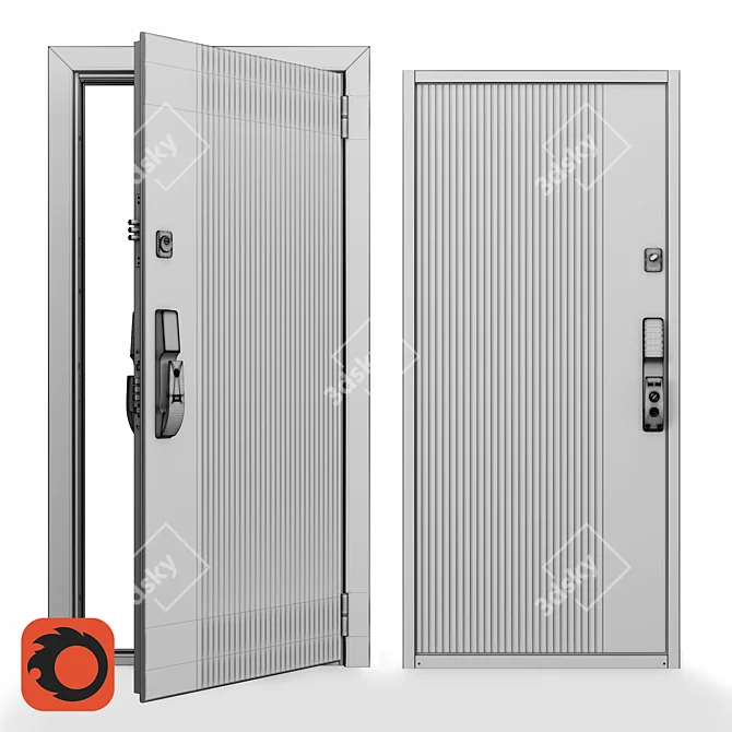 OM Torex Cyber Smart Door 3D model image 3