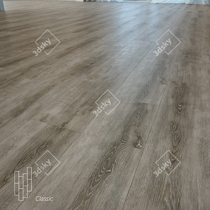 Oak Bedrock Flooring: Premium Quality, Versatile Design 3D model image 1