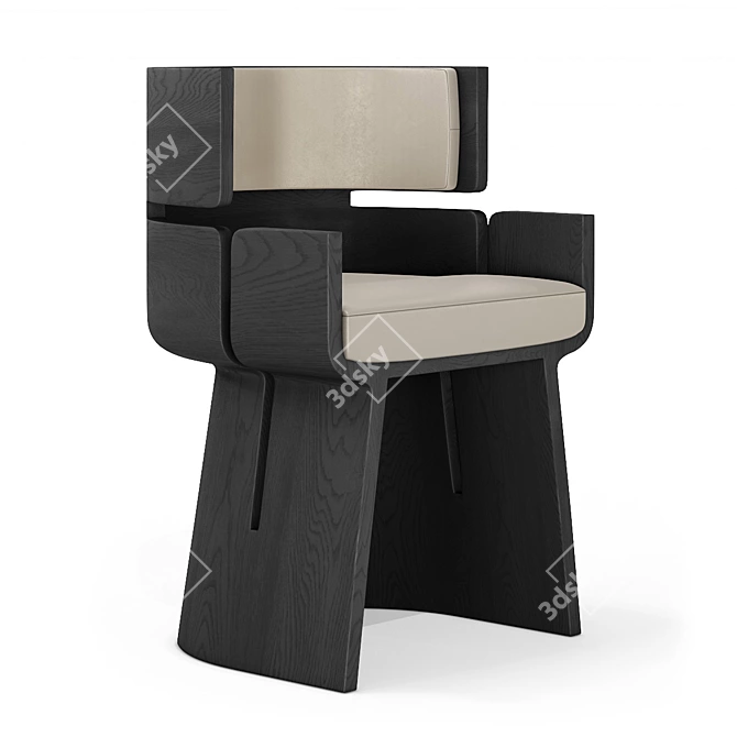 Arna Collection: Lecorce Dining Chair 3D model image 1