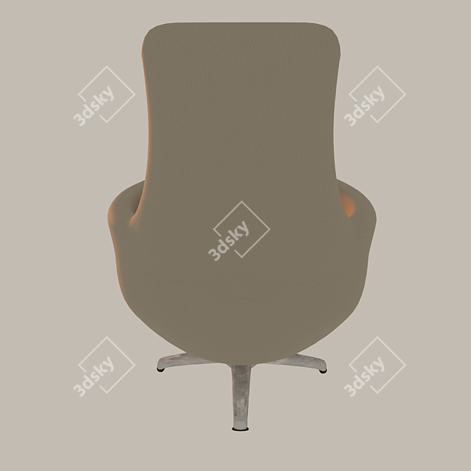 Cozy Plush Sitting Chair 3D model image 2