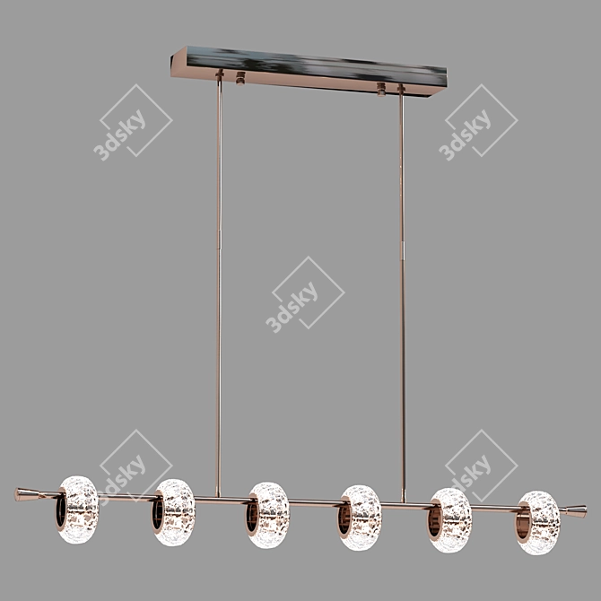 Luxury Brass Crystal LED Chandeliers 3D model image 3