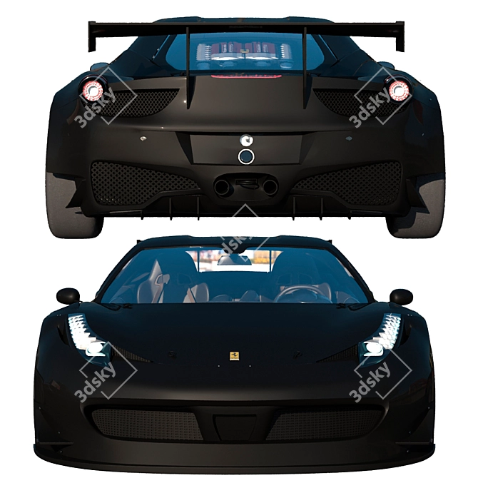 Ferrari 458 GT3: 2015 Racing Powerhouse 3D model image 4