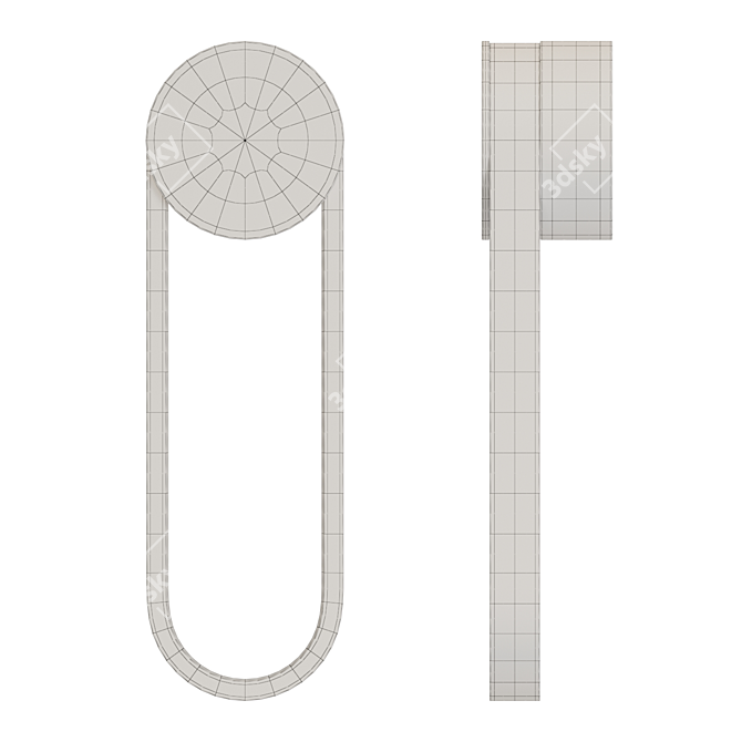 Sleek LED Wall Lamp 3D model image 5