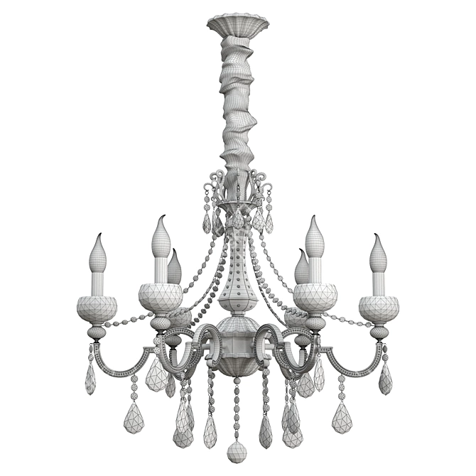 Woderfall Crystal Chandelier 3D model image 3