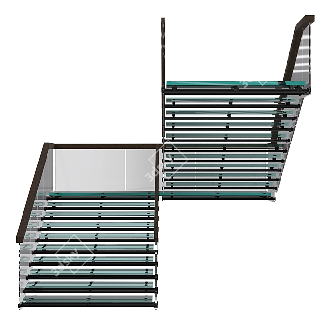 Sleek Staircase Design with VRay 3D model image 2