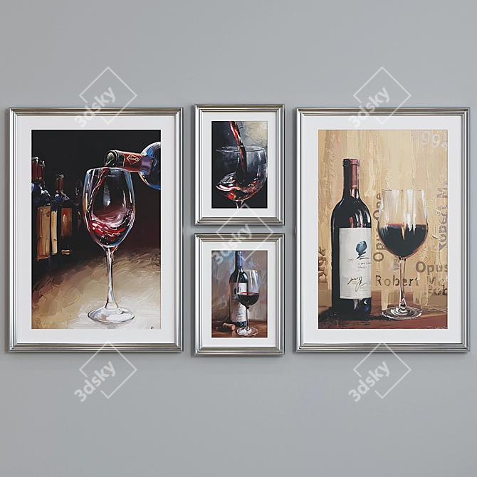 Modern Classic Picture Frame Set 3D model image 5