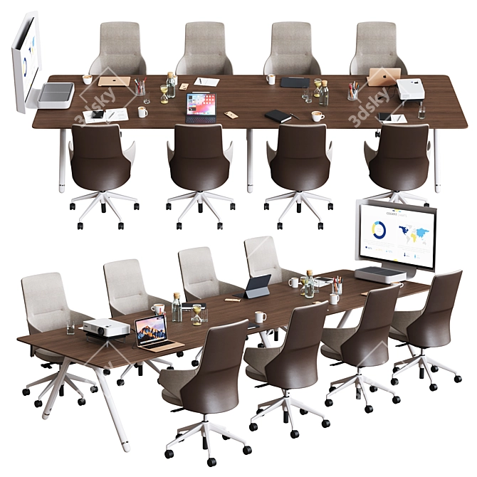 Steelcase POTRERO415 Conference Table 3D model image 1