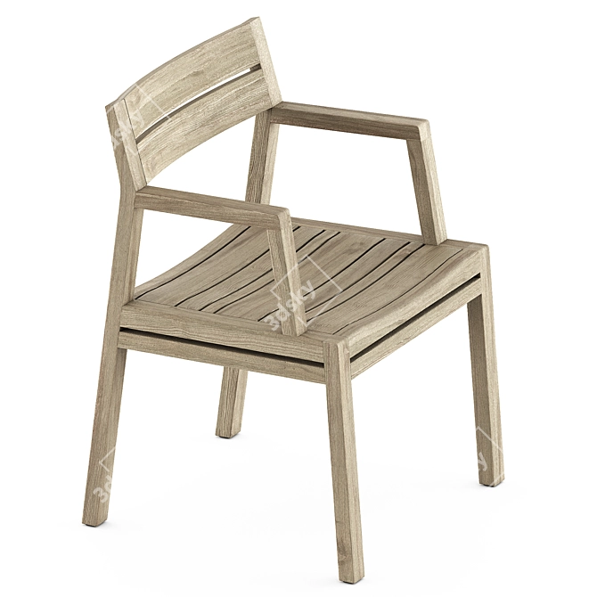 Elegant Costes Dining Armchair 3D model image 3