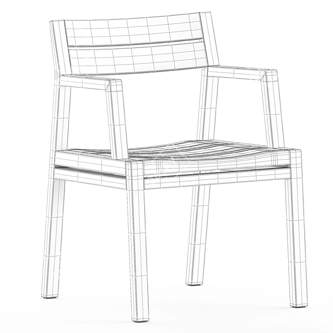 Elegant Costes Dining Armchair 3D model image 5