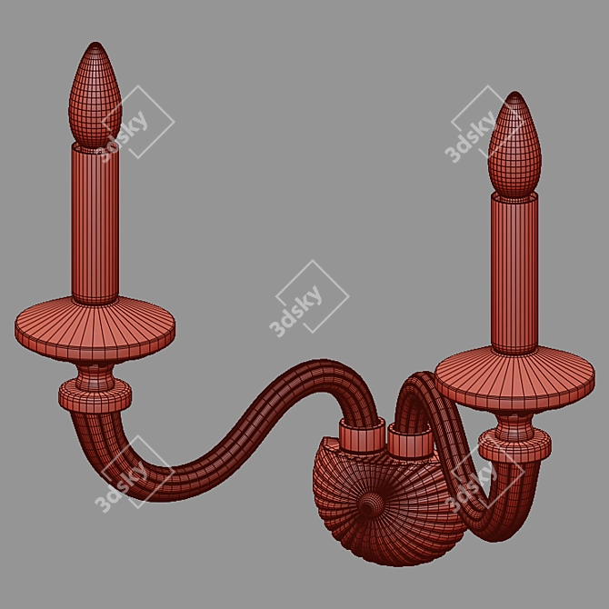 Bogates Olenna Crystal Wall Lamp - Elegant Illumination 3D model image 2