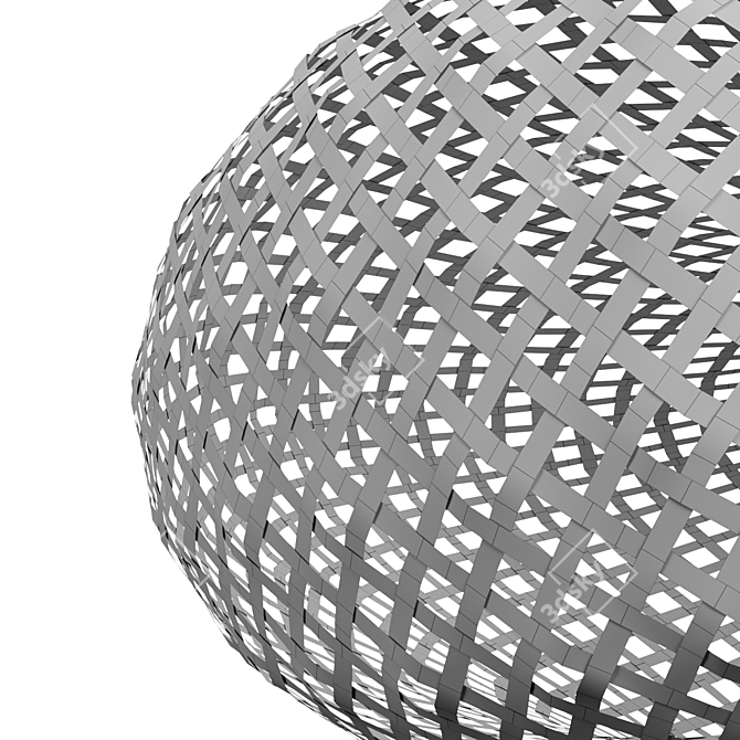 Translucent Rattan Pendant Lights 3D model image 4