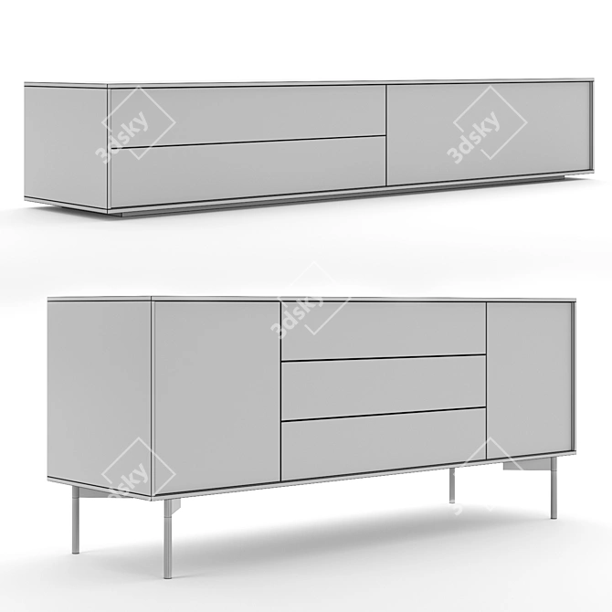 Modern TV Stand with Sleek Design 3D model image 5