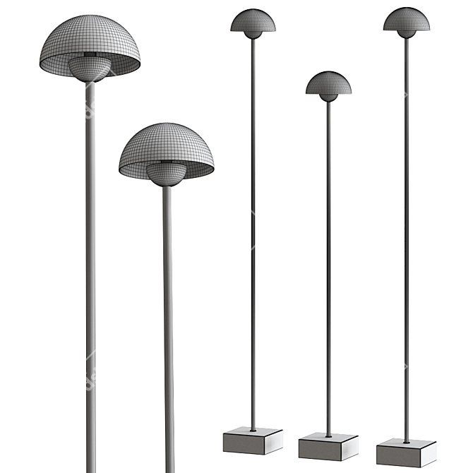 Elegant Paola 116 Floor Lamp 3D model image 2