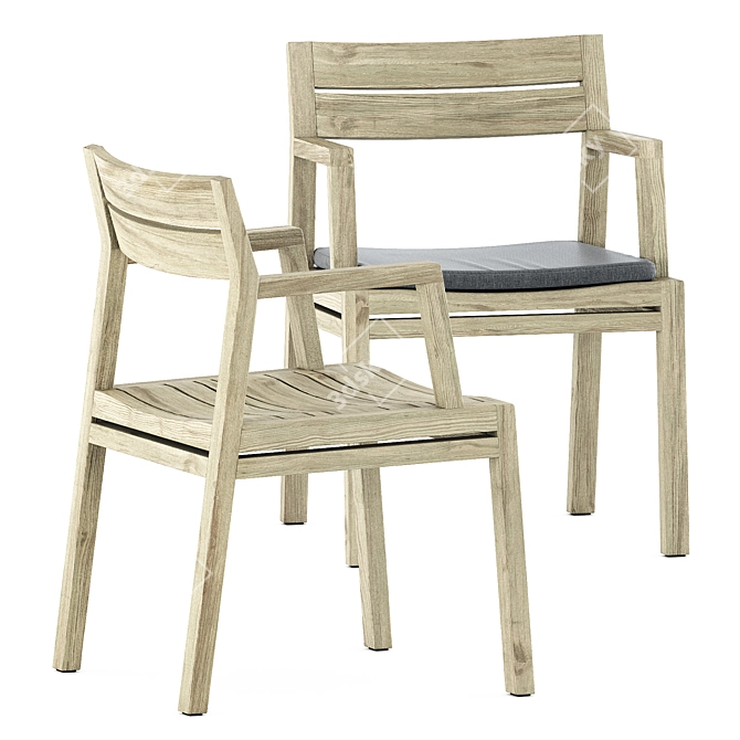 Sleek Costes Dining Set 3D model image 4