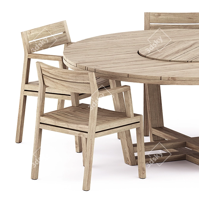 Sleek Costes Dining Set 3D model image 7