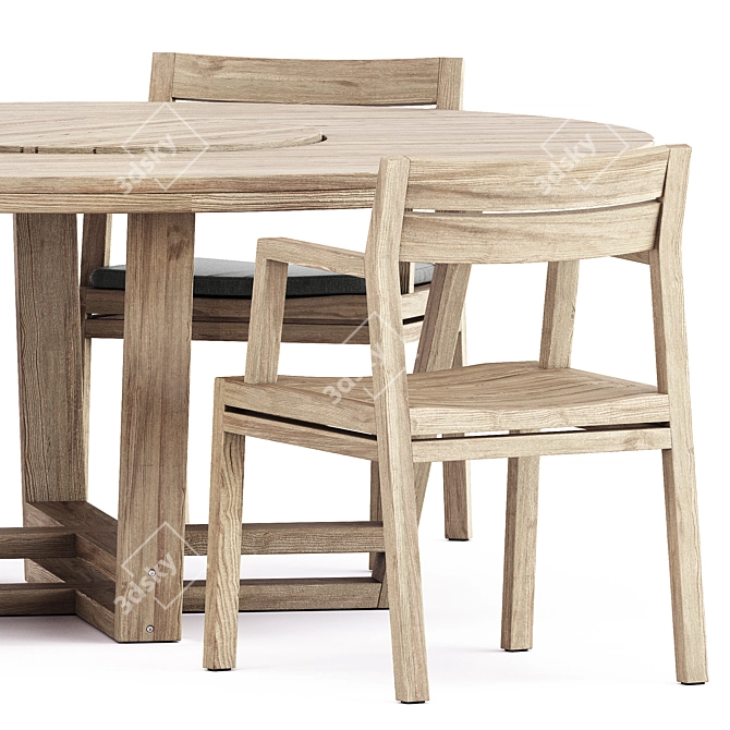 Sleek Costes Dining Set 3D model image 8