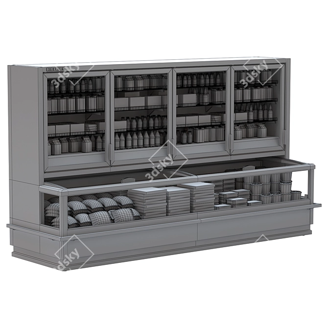 HitLine Refrigerated Display Case 3900mm 3D model image 6