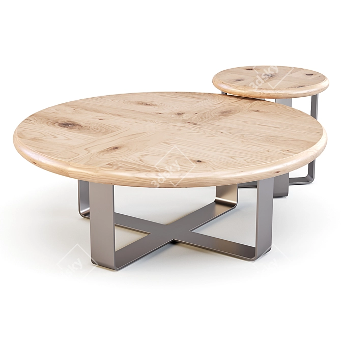 Joaquin Oak Coffee & Side Table 3D model image 1