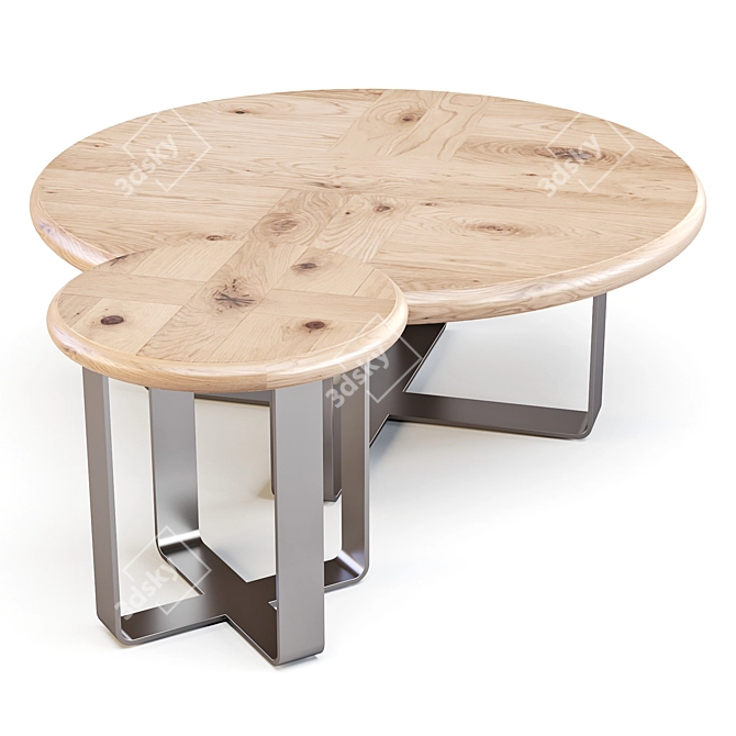 Joaquin Oak Coffee & Side Table 3D model image 2