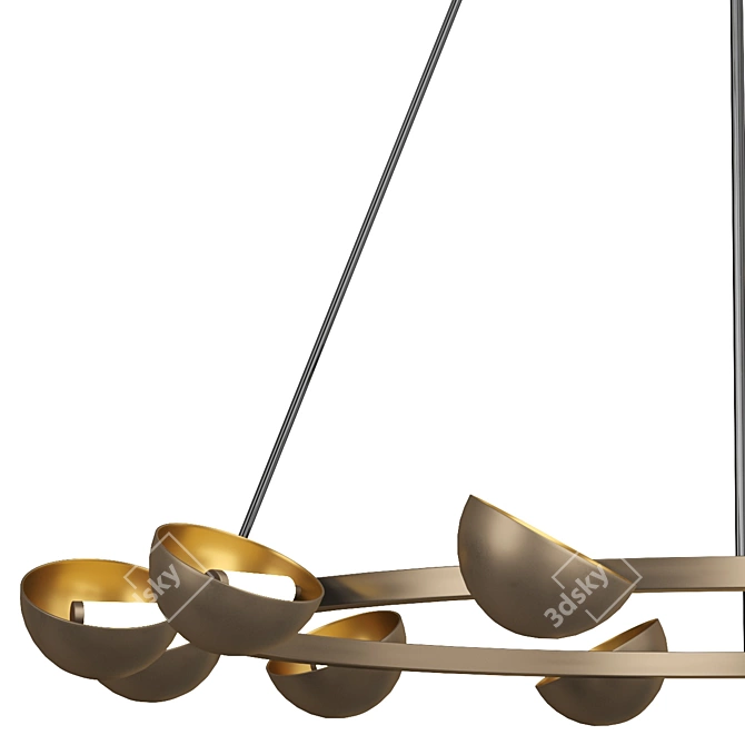 Modern Rustic Pendant Lighting 3D model image 2