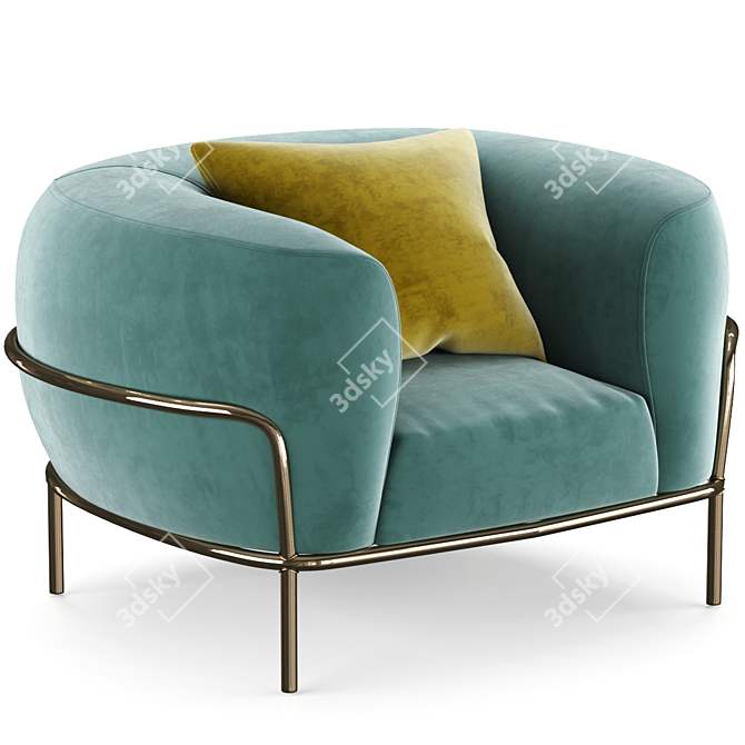 Sophie Gallotti and Radice Armchair: Elegant and Modern Seating 3D model image 1