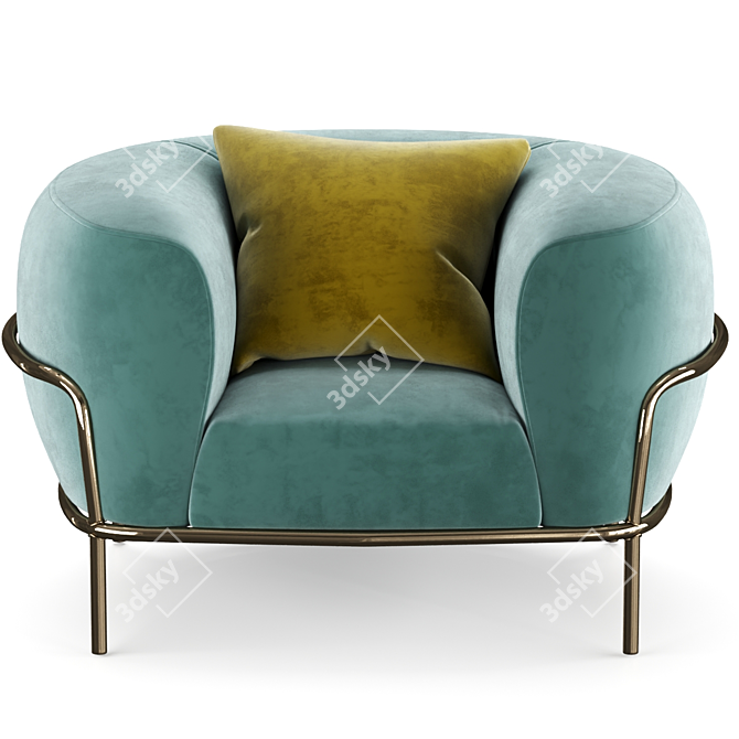 Sophie Gallotti and Radice Armchair: Elegant and Modern Seating 3D model image 2