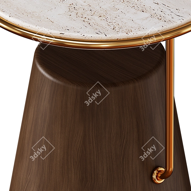 Mezzo Collection Haynes Side Table - Elegant and Versatile 3D model image 4