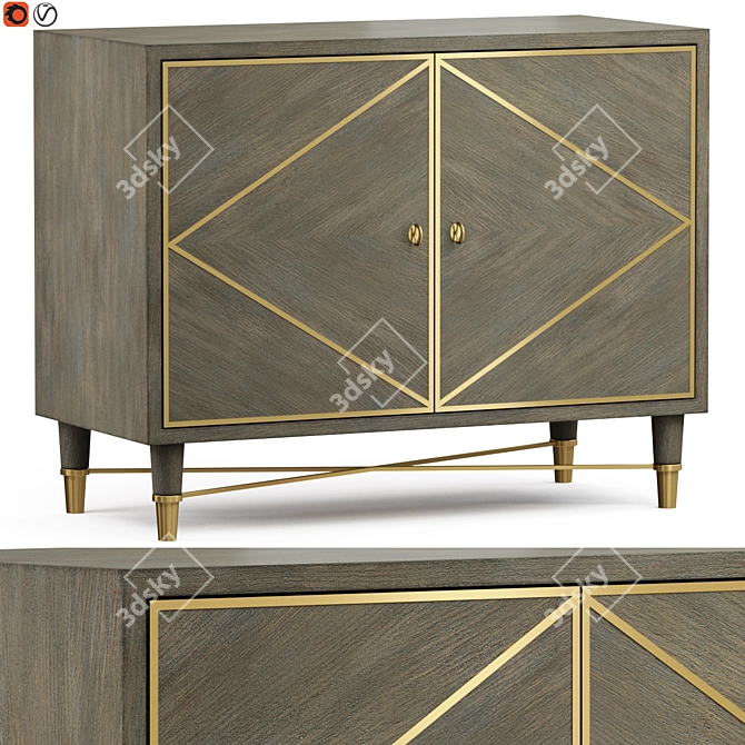 Elegant Breck Hooker Console 3D model image 1