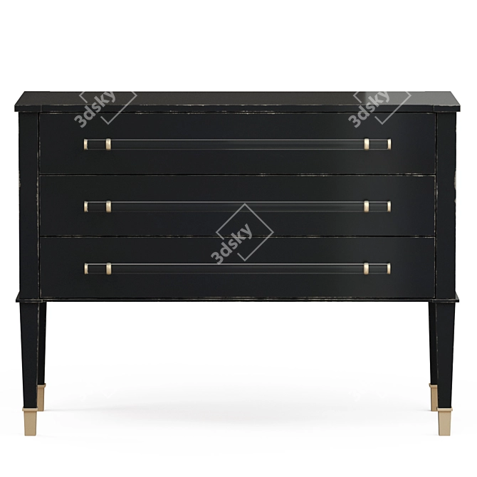 Elegant Rowan Console: Sophisticated Design & Practicality 3D model image 2