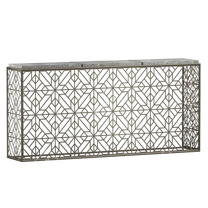 Elegant Angeline Hooker Console 3D model image 2